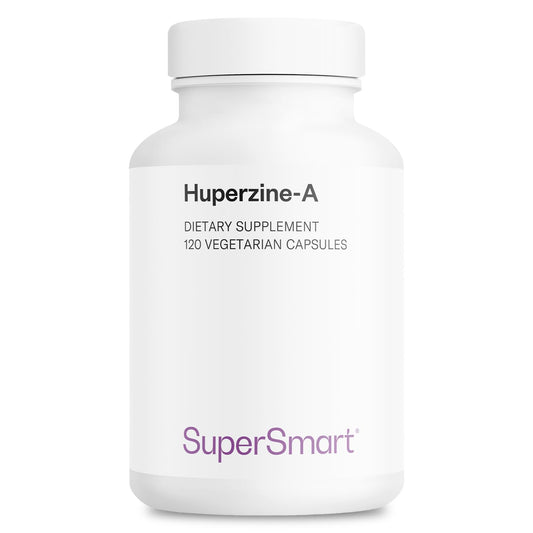 Supersmart Huperzine-A bottle on white background for daily routine