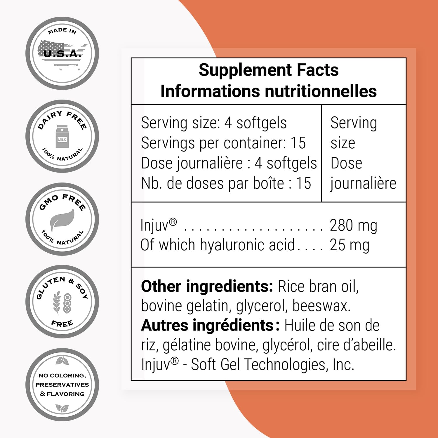 Patented enzymatic extract graphic highlighting smaller HA molecules for better absorption