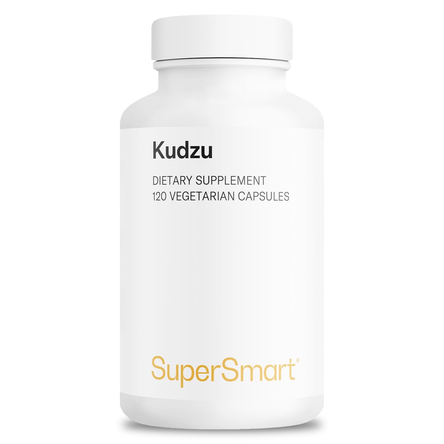 Supersmart Kudzu Extract bottle front promotes easy daily use for busy lifestyles.