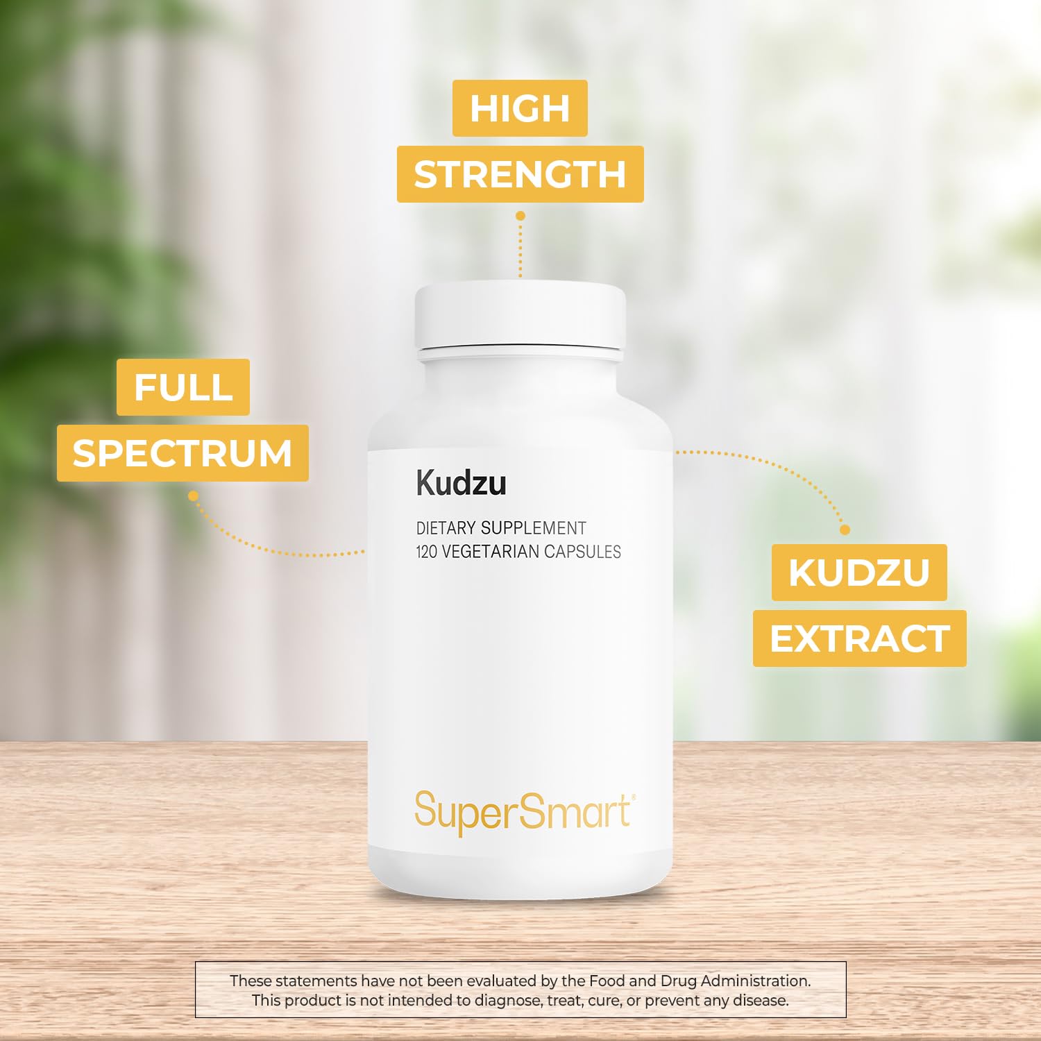 Supersmart Kudzu Extract label detail reveals 40% isoflavones.