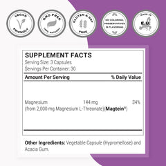 Supersmart Magtein bottle with evening dose for consistency.