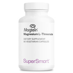Supersmart Magtein bottle front showing premium magnesium L-threonate supplement.
