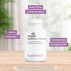 Supersmart Magtein bottle with morning dose for daily routine.