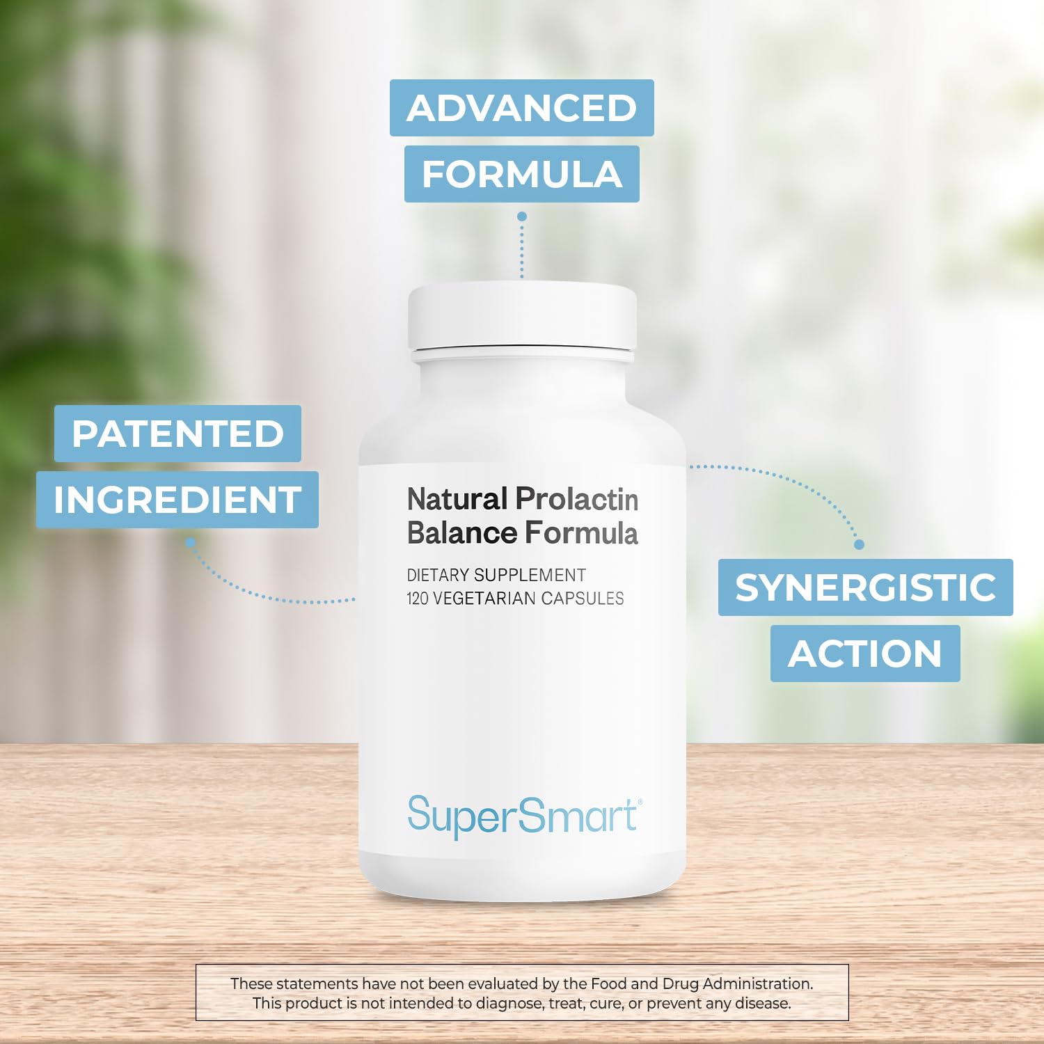 Supersmart Prolactin Balance label highlights gluten-free and non-GMO features