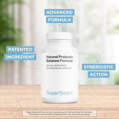 Supersmart Prolactin Balance label highlights gluten-free and non-GMO features