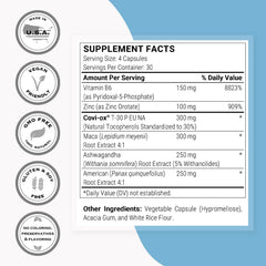 Supersmart Prolactin Balance Maca and Ashwagandha extracts on packaging