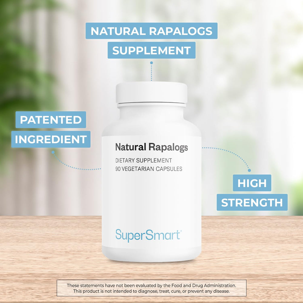 Supersmart Natural Rapalogs bottle back shows dosage and ingredients.
