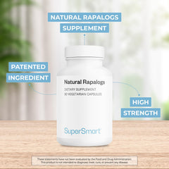 Supersmart Natural Rapalogs bottle back shows dosage and ingredients.