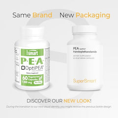 Supersmart OptiPEA capsules close-up for convenient daily use.