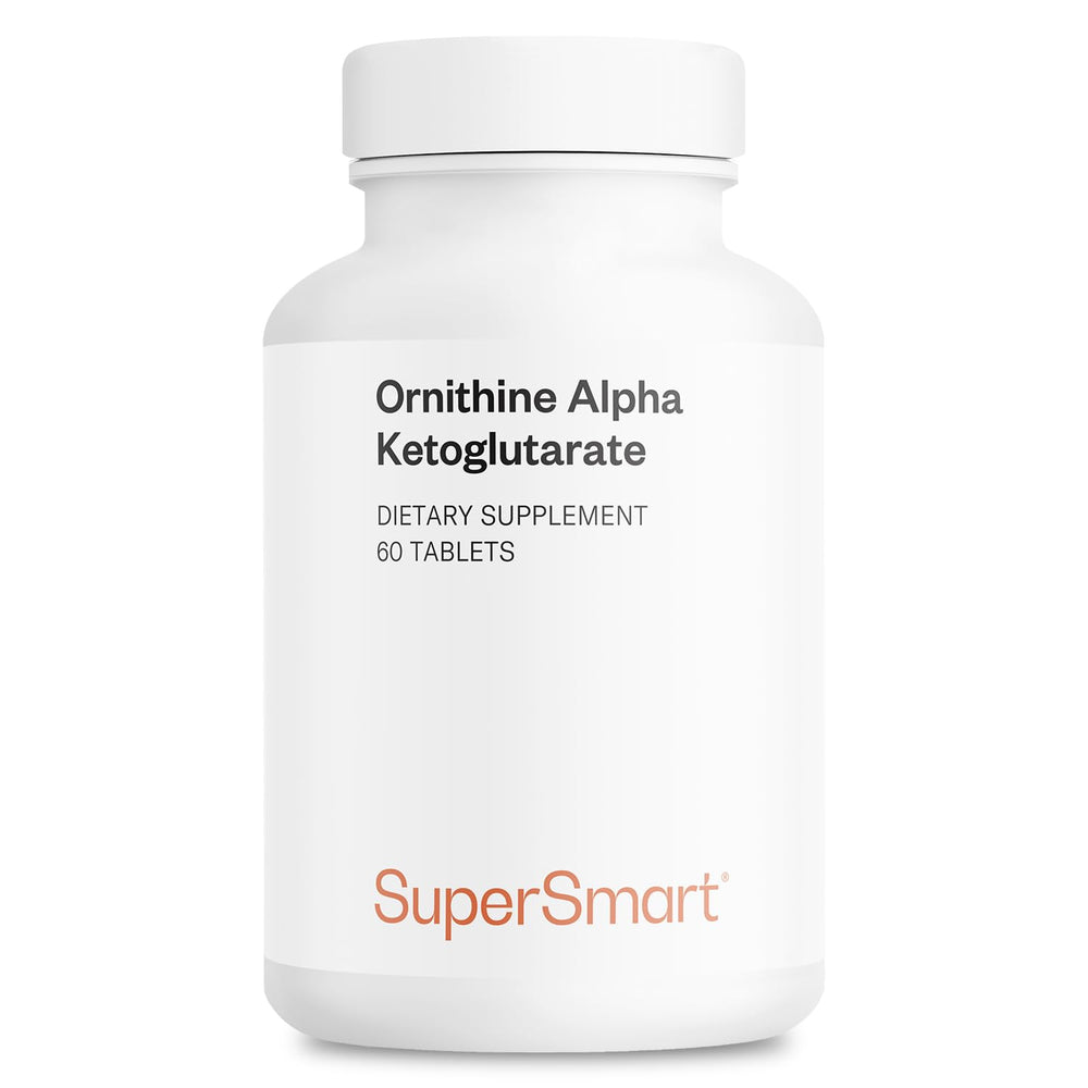 Supersmart Ornithine OKG bottle for easy daily supplementation and support.