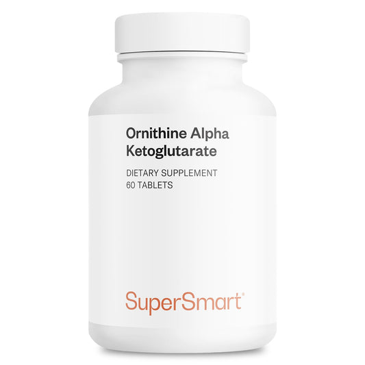 Supersmart Ornithine OKG bottle for easy daily supplementation and support.