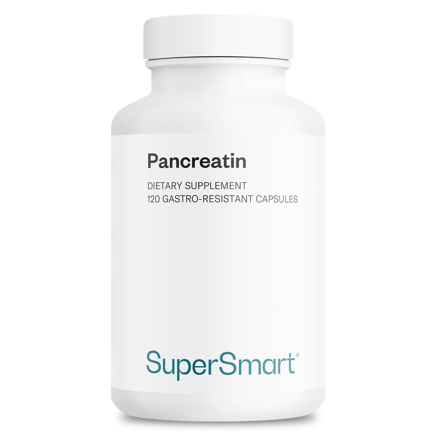 Supersmart Pancreatin 10X bottle supports comfortable digestion after meals