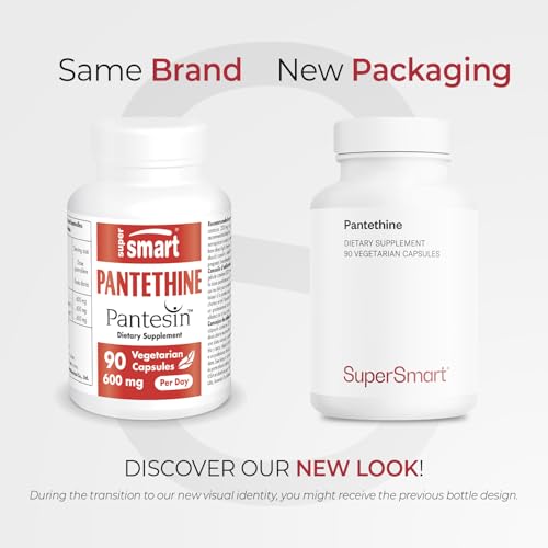 Supersmart Pantethine capsules in a 90-count bottle for easy daily intake