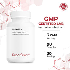 Pantethine ingredient list showing active pantethine content