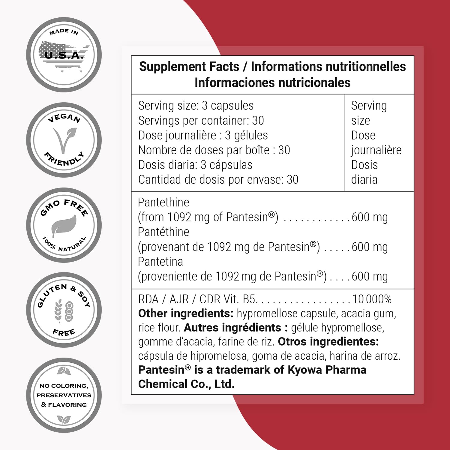Open Supersmart Pantethine bottle with capsules ready for use