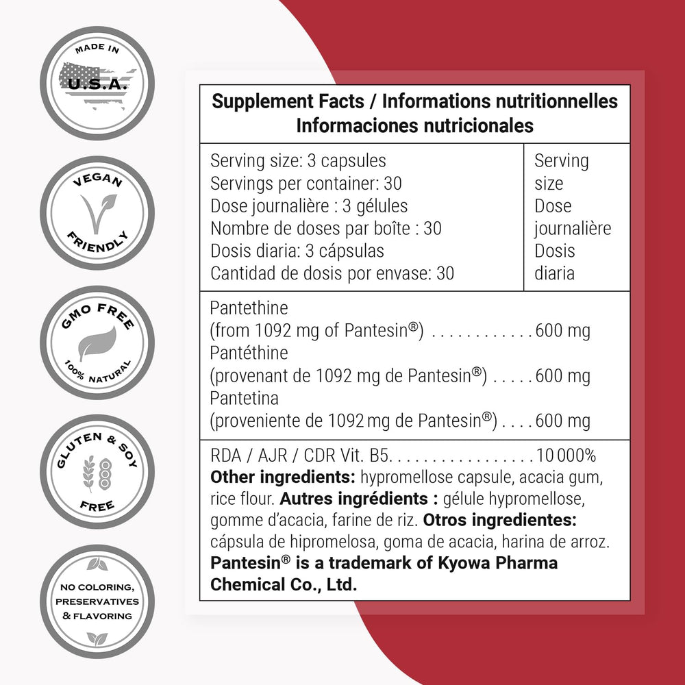Open Supersmart Pantethine bottle with capsules ready for use