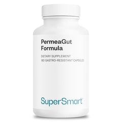 Supersmart PermeaGut bottle front view highlighting vegan, high-potency gut support