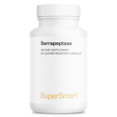 Supersmart Serrapeptase bottle top view for easy daily use.