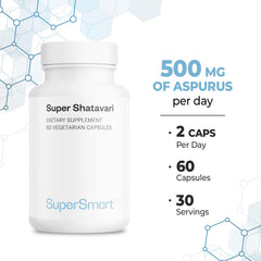 Supersmart Shatavari capsules dispense close-up for easy daily intake
