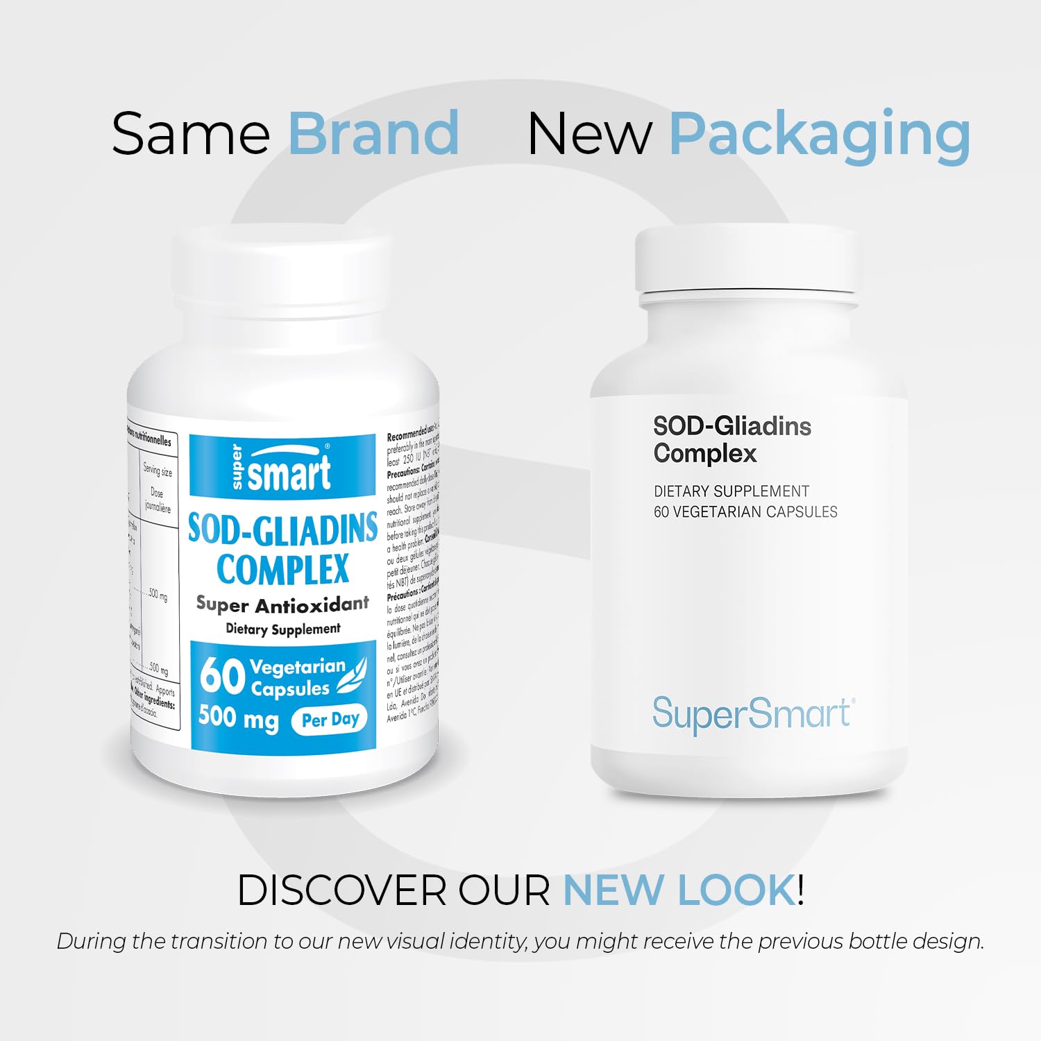 Supersmart SOD Gliadins capsules jar ready for daily use