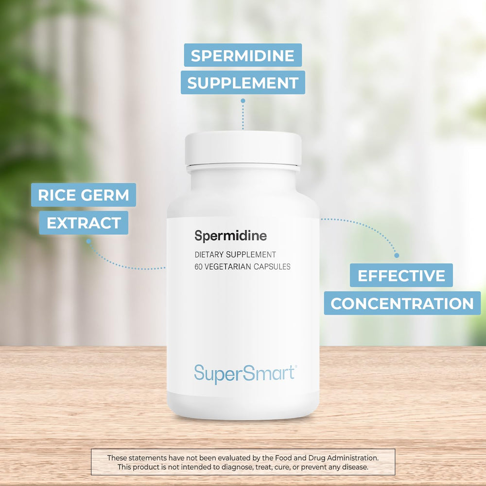 Supersmart Spermidine label close-up highlighting quality