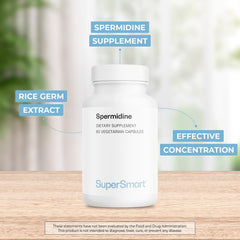 Supersmart Spermidine label close-up highlighting quality