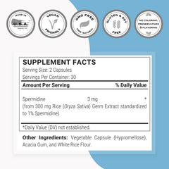 Supersmart Spermidine rice starch extract close-up highlighting standardization