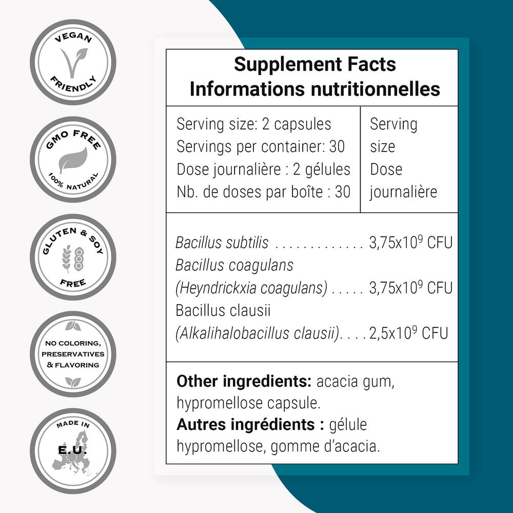 Label details highlight gluten-free and vegetarian formulation by Supersmart.