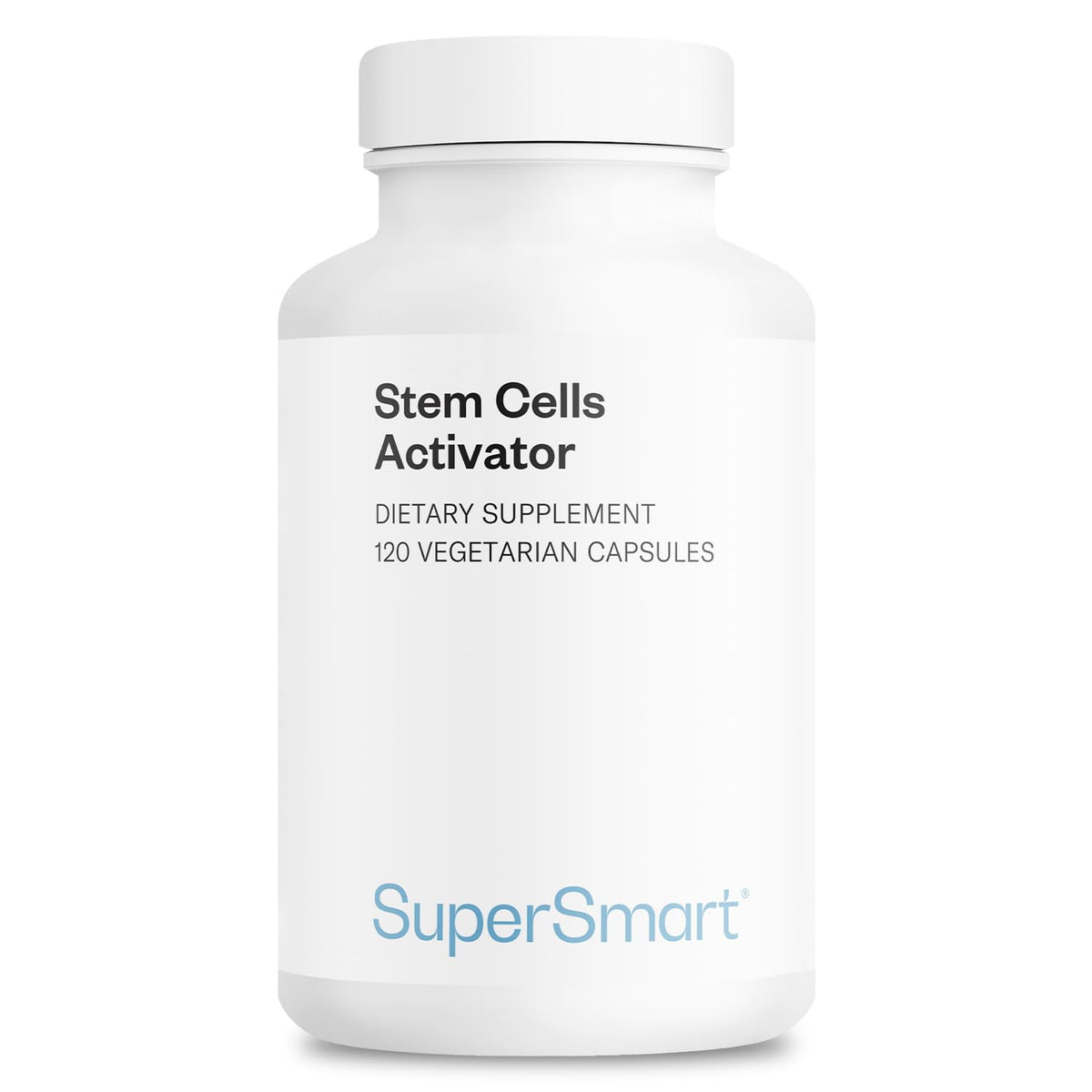 Supersmart Stem Cells Activator bottle displaying the advanced formula for daily wellness.