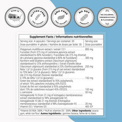 Supersmart Stem Cells Activator ingredients blend with astragaloside IV and fucoidan.