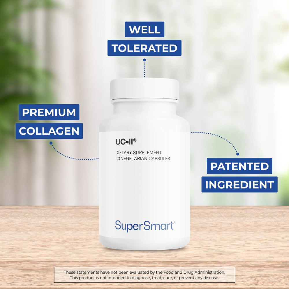 Ingredients panel on Supersmart UC II showing UC-II and rice flour.