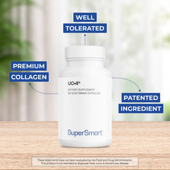Ingredients panel on Supersmart UC II showing UC-II and rice flour.