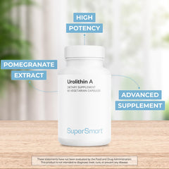 Supersmart Urolithin A capsules arranged for a convenient daily serving.
