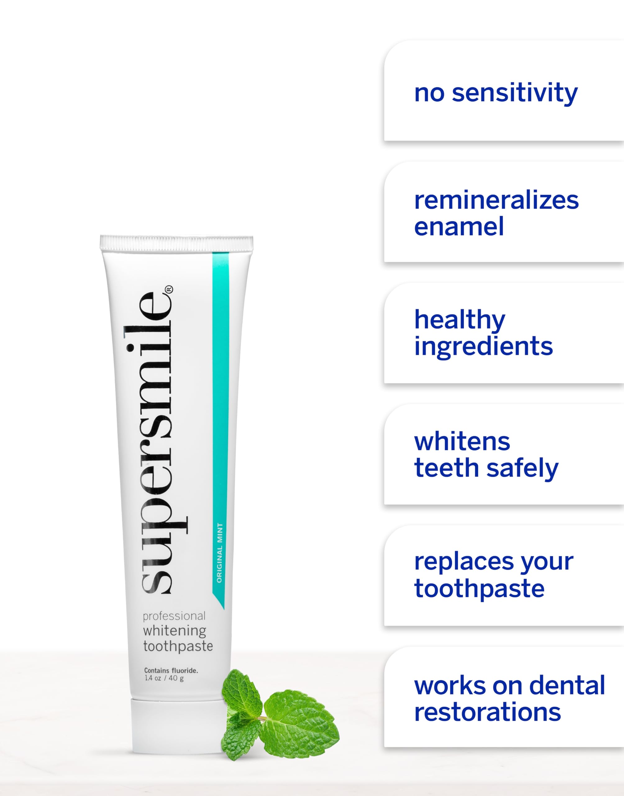 Supersmile Clear New Generation toothbrush for a gentle, thorough clean.