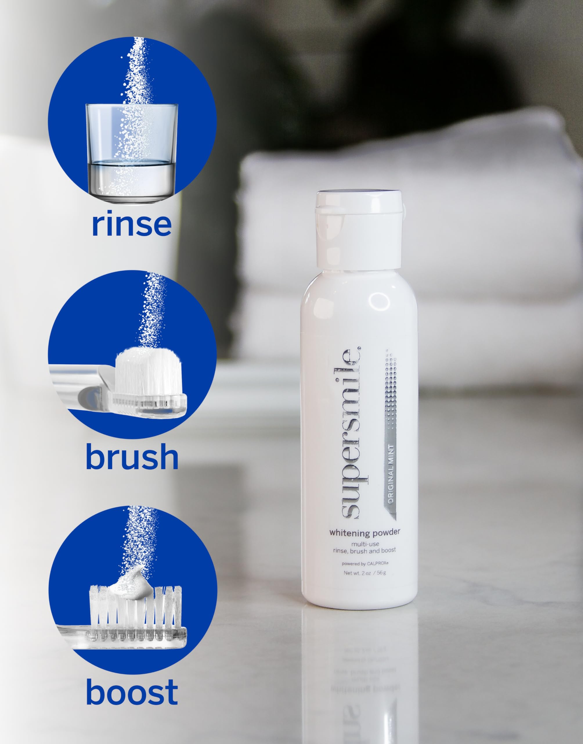 Supersmile whitening powder daily routine for brighter-looking teeth