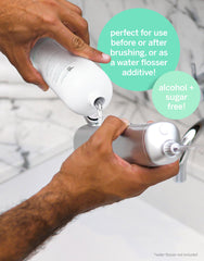 Supersmile Extra Whitening Pre-Rinse dose-pump demonstrates measured servings