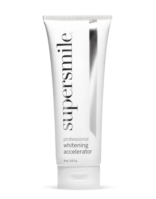 Supersmile Professional Whitening Accelerator bottle showing packaging for safe whitening