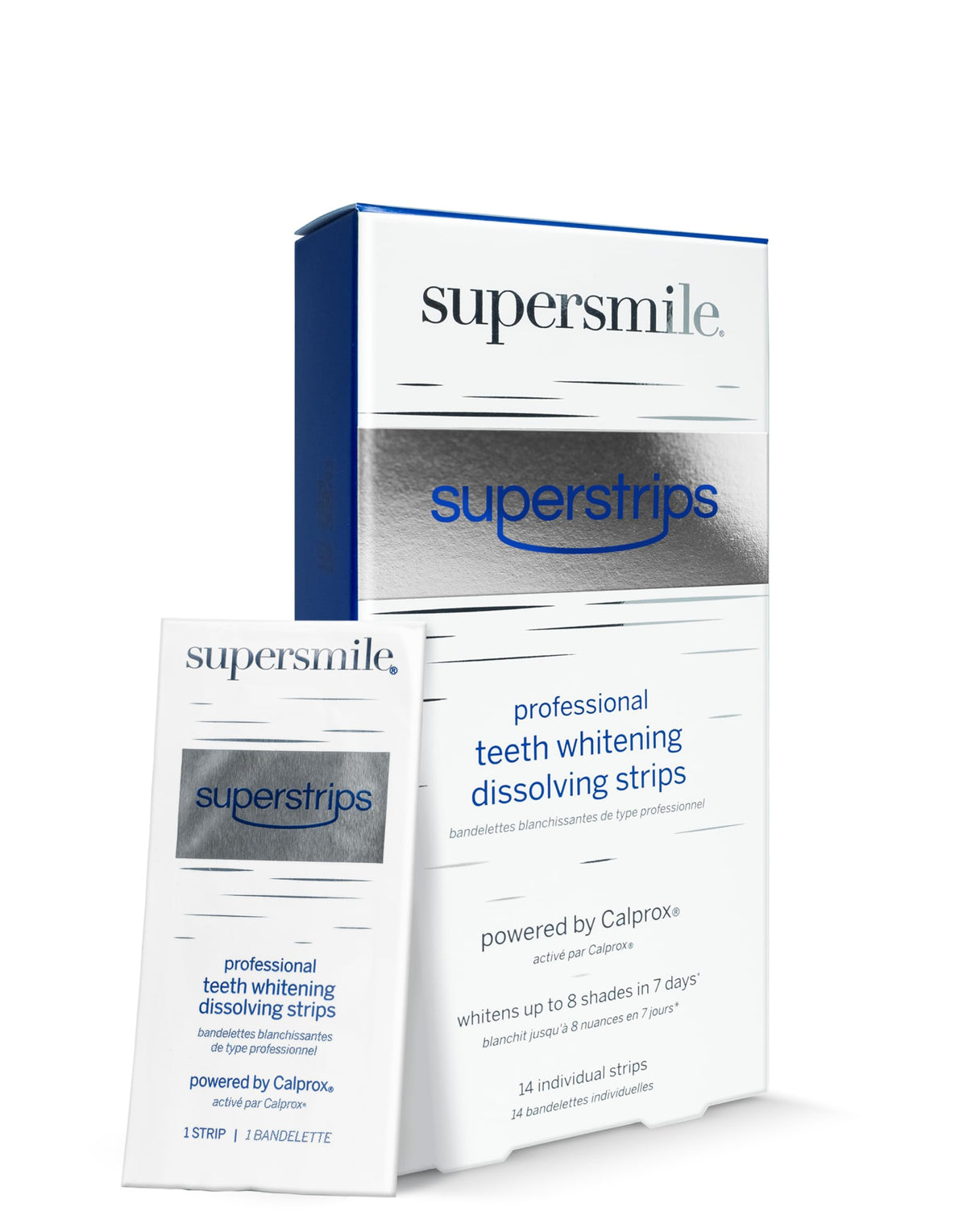 Supersmile Superstrips strip-dissolve shows mess-free whitening with no residue