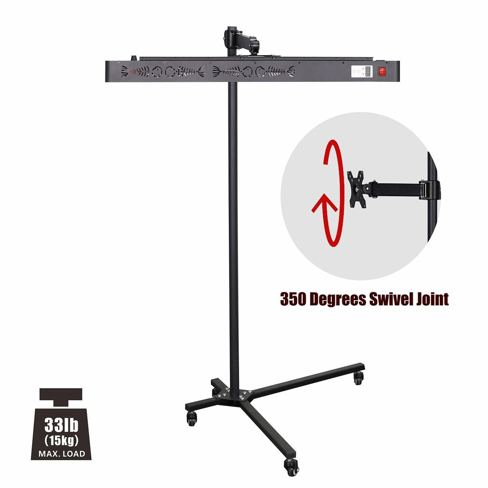 Supersred swivel joint allows 350 degree angle adjustment for comfort.