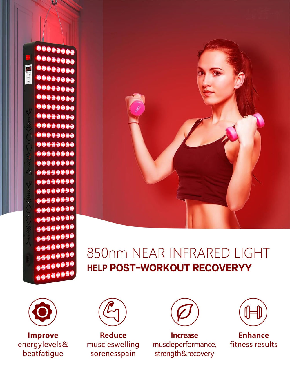 Supersred 36-inch panel provides wide-area coverage for full-body sessions