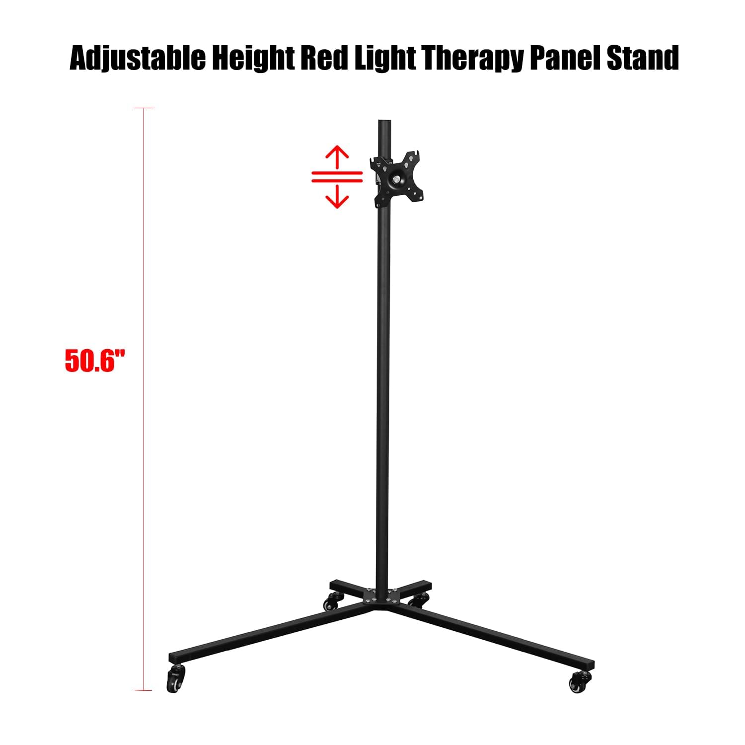Supersred stand demonstrates horizontal and vertical mounting for versatile panel placement.