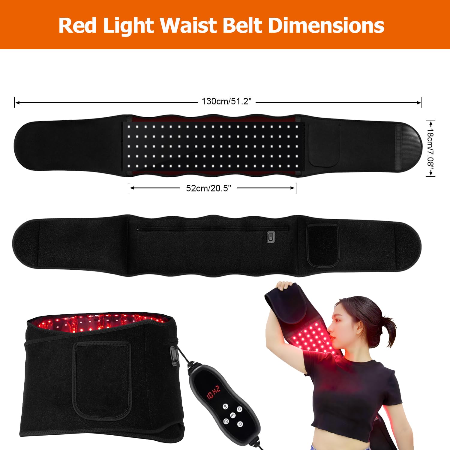 Portable belt designed for travel with a compact size.