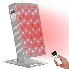Supersred red light panel assembly for compact home therapy setup.