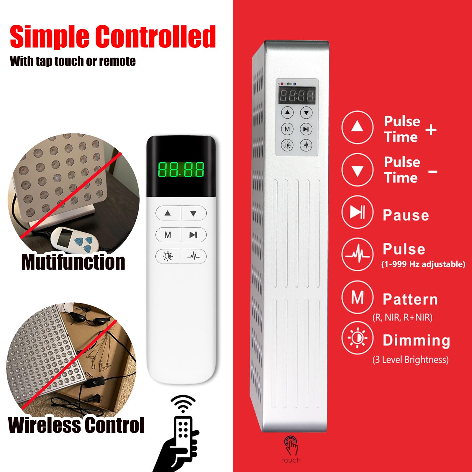 Supersred stand and panel provide stable home therapy setup.