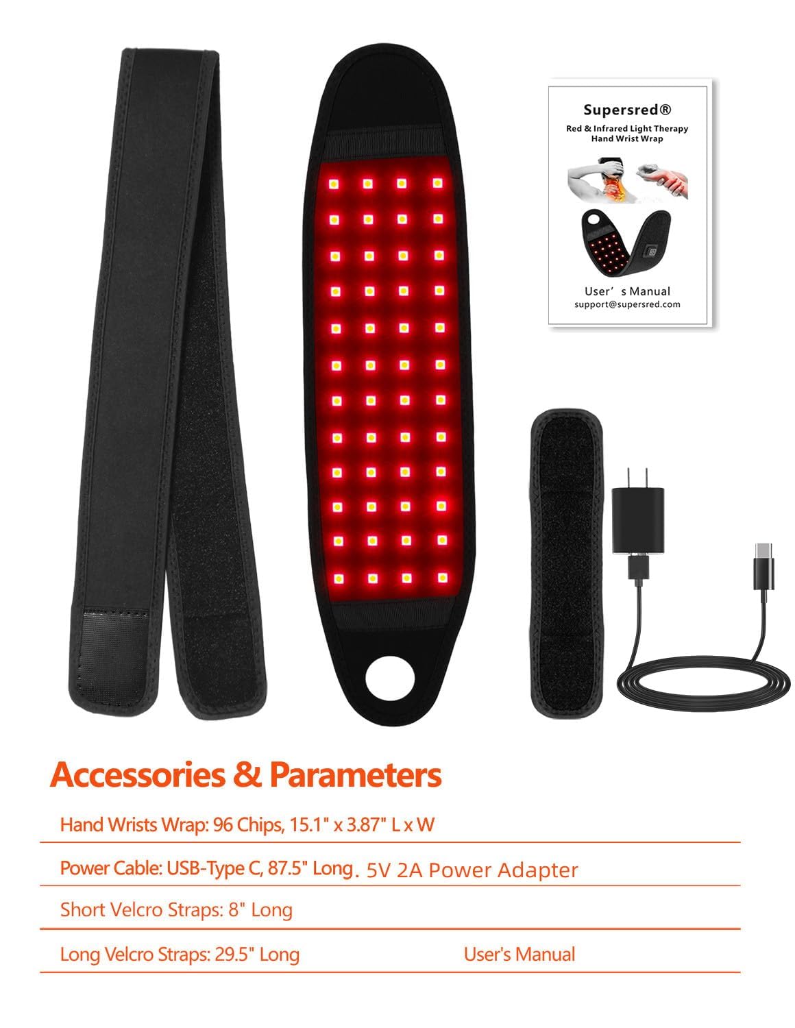 Large extension belt option for Supersred Therawrap fits larger areas like ankles