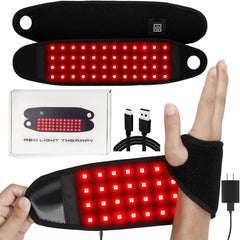 Supersred Therawrap wristband on wrist delivering targeted red and infrared therapy