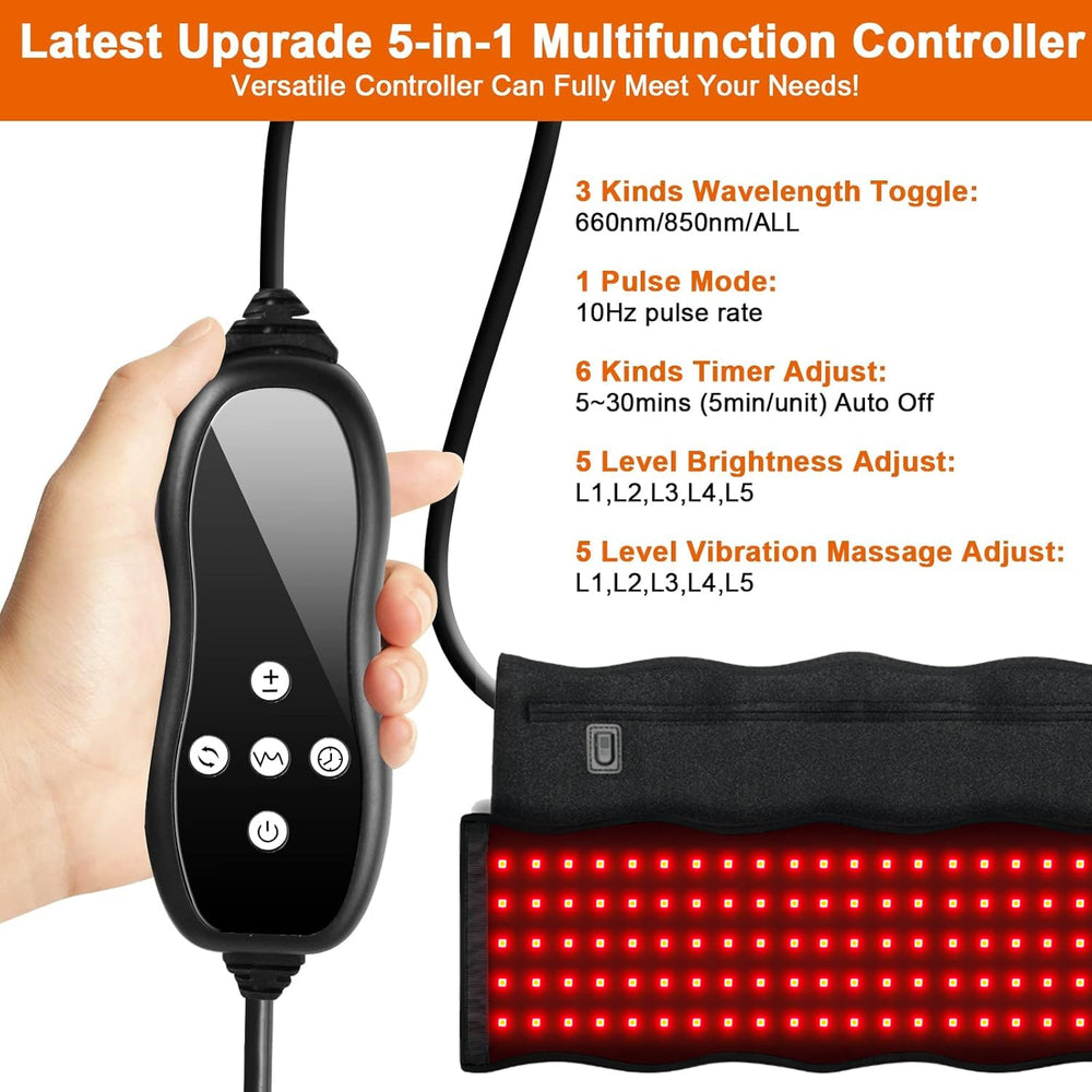 Five-level vibration massage enhances comfort during sessions.