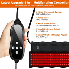 Five-level vibration massage enhances comfort during sessions.