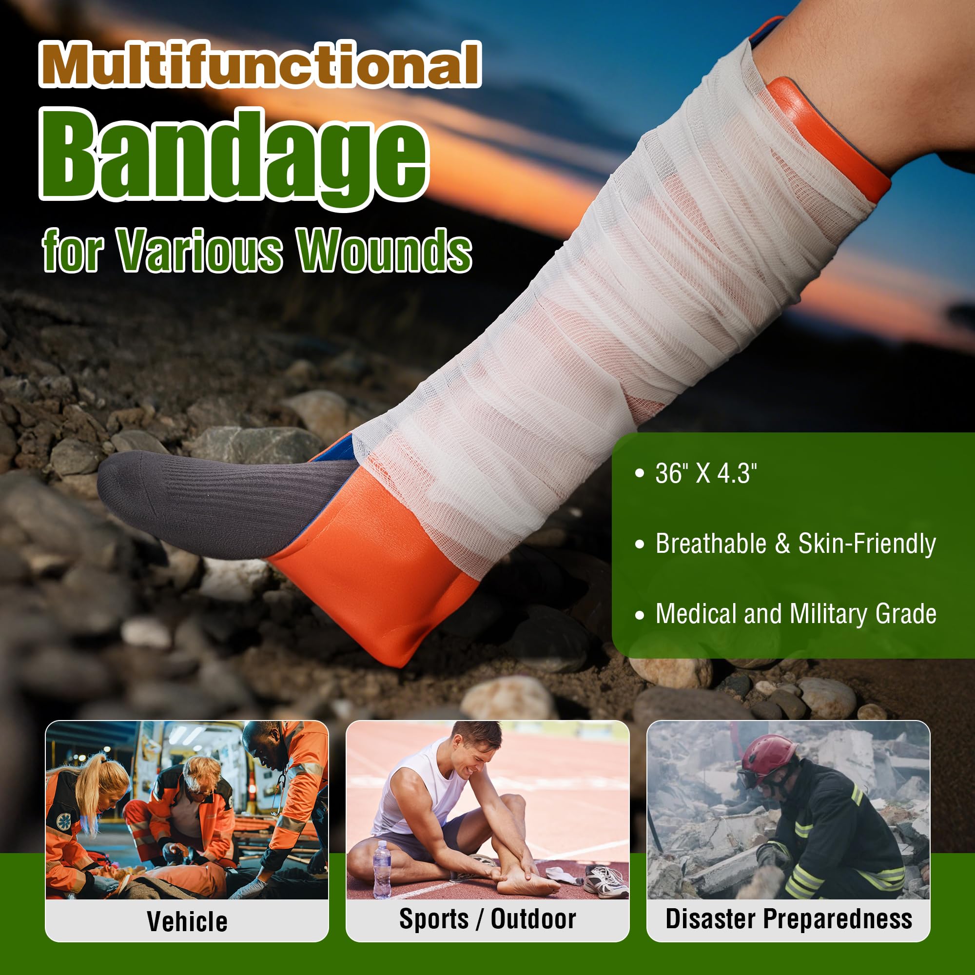 SUPOLOGY IFAK trauma kit 36-inch splint enables rapid stabilization in emergencies.