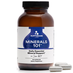 Suppgrade Labs Minerals 101 bottle-front view for daily mineral balance support